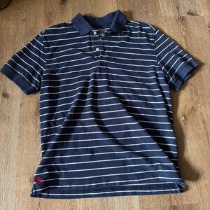 Untuckit Navy and white striped polo shirt size‎ small